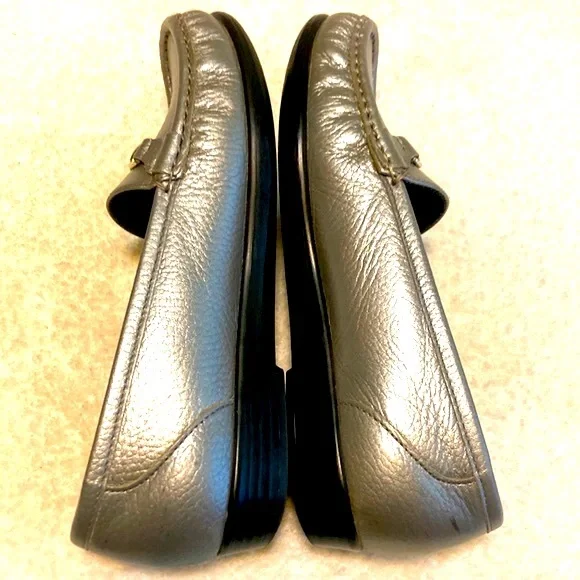 SAS Silver Leather Loafers - Picture 4 of 8